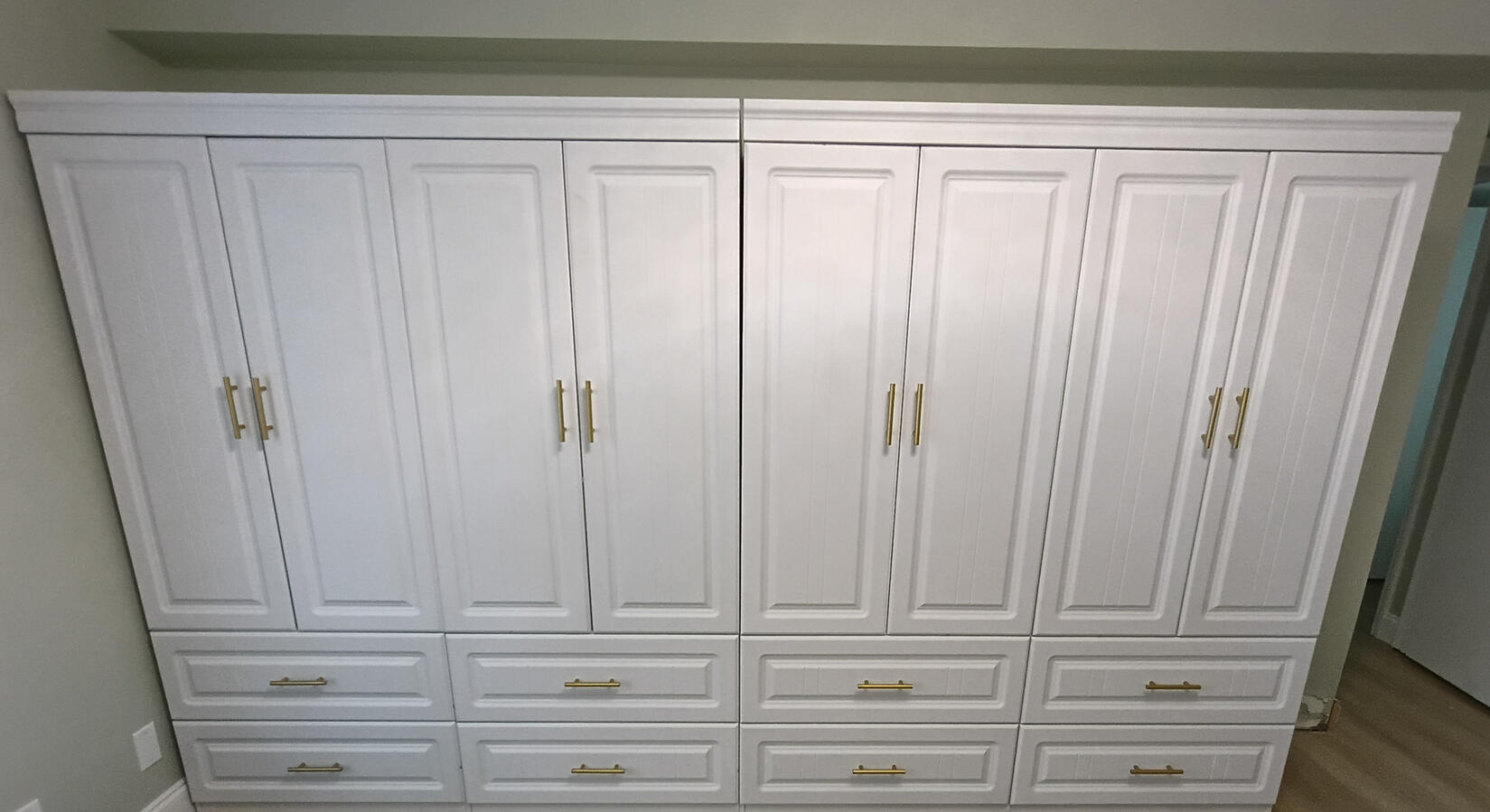 Pantry cabinet wardrobe unit assembly Pantry cabinet wardrobe unit assembly